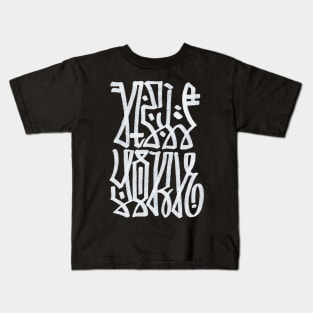 New York Tag 3 (white on black) Kids T-Shirt